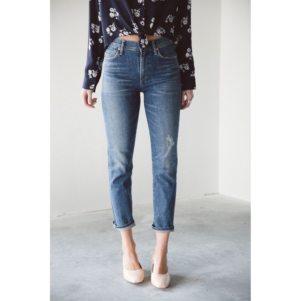 Citizens of Humanity Cara High-Rise Cigarette Ankle Jeans Size 27